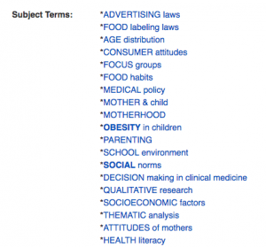 Subject Terms Detailed Record